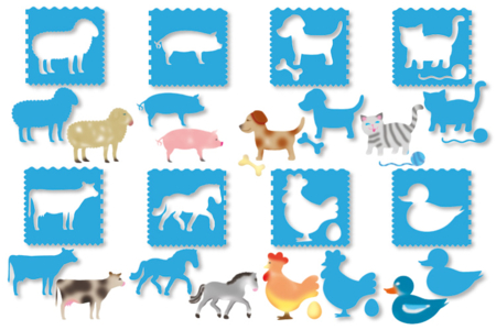 Stencils + Animal Silhouettes - 8 Stencils - 0 - Animal Stencils - 10doigts.com - Animal Stencils – 10doigts.fr