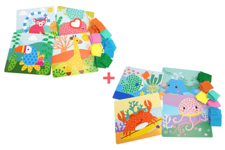Pack tableaux gommettes mosaiques - 8 modèles - 4 - Creative Sticker Kits - 10doigts.com - Creative Sticker Kits – 10doigts.fr