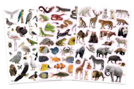 Wild Animal Stickers - 96 pcs - 2 - Animal Stickers - 10doigts.com - Animal Stickers – 10doigts.fr
