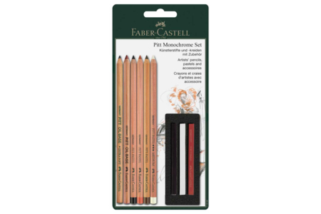 Pitt Monochrome Pencil Set - 9 Pieces - Graphite Pencils and Leads for Drawing – 10doigts.fr