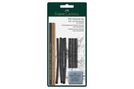Pitt Charcoal Set - 10 Pieces - Graphite Pencils and Leads for Drawing – 10doigts.fr