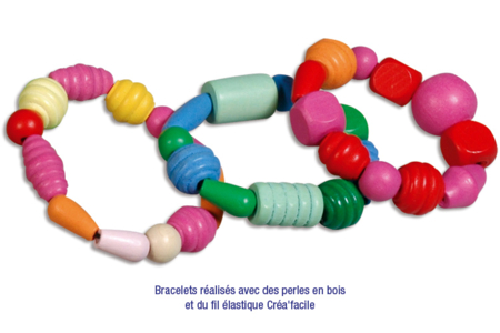 Set de aproximadamente 110 abalorios de madera en camaïeu de verdes, tamaños y formas variadas - Abalorios Madera – 10doigts.fr