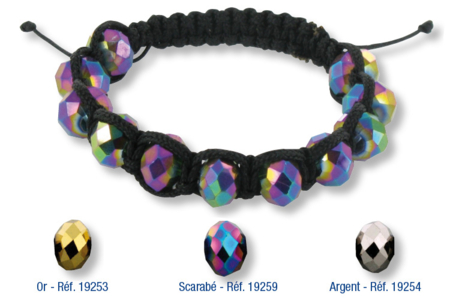 Shamballas... con cuentas de cristal facetadas - Actividades manuales para la creación de tus joyas – 10doigts.fr