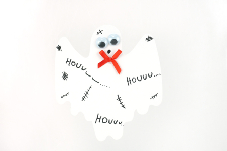 silueta papel fantasma - Soportes de Halloween para decorar – 10doigts.fr