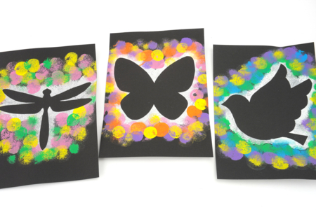 silueta primavera niño pintura fácil - Actividades manuales menores de 3 años – 10doigts.fr