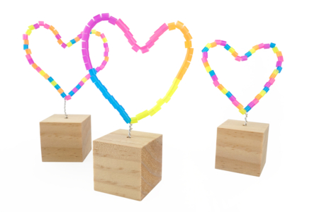 bases de madera y corazones de abalorios - Kits fiesta de los padres – 10doigts.fr