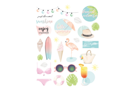 Summer Beach Stickers - 56 pcs - 2 - Spring - Summer Theme - 10doigts.com - Spring - Summer Theme – 10doigts.fr