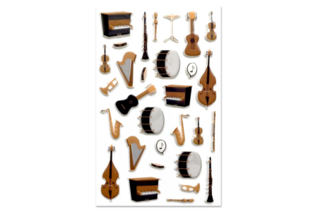 3D Epoxy Stickers - Music - 1 - Story Stickers and Decorations - 10doigts.com - Story Stickers and Decorations – 10doigts.fr