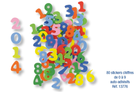 gomets números de caucho blando autoadhesivos - 10doigts.fr