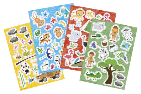 Static Stickers "The Jungle" - 50 pcs - 1 - Animal Stickers - 10doigts.com - Animal Stickers – 10doigts.fr