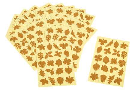 Tree Shaped Paper Kraft Stickers - 400 pcs - 1 - Autumn Stickers - 10doigts.com - Autumn Stickers – 10doigts.fr