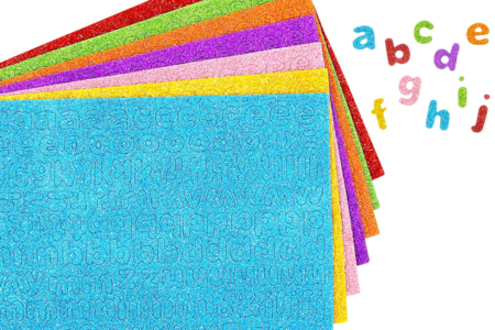 Glitter Foam Letter Stickers - 7 Colors - 3 - Alphabet Stickers, Messages - 10doigts.com - Alphabet Stickers, Messages – 10doigts.fr