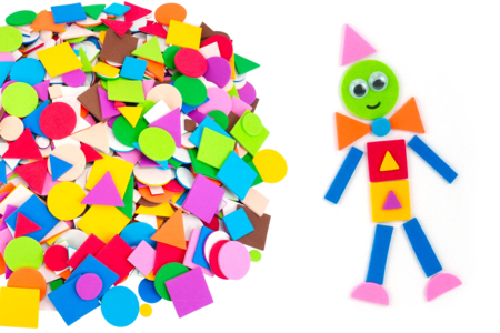 Soft Rubber Geometric Stickers - 1000 pcs - 1 - Foam Stickers - 10doigts.com - Foam Stickers – 10doigts.fr