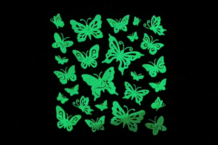 pegatinas mariposas fosforescentes glow - Gomets fosforescentes – 10doigts.fr