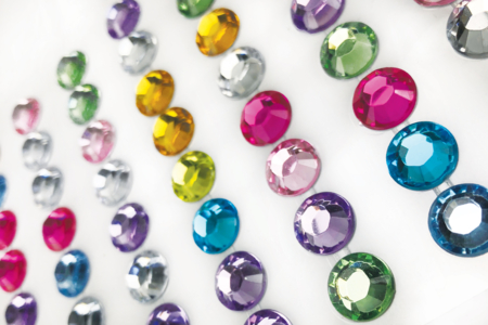 Strass autoadhesivos en banda, Ø 1 cm - Strass adhesivos – 10doigts.fr