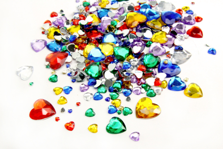 Strass corazones multicolores - Strass – 10doigts.fr