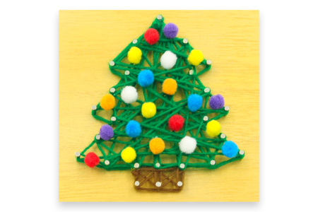 arte de hilo árbol de navidad niños - String Art – 10doigts.fr