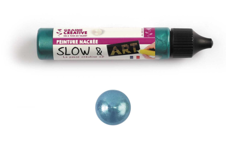 bolígrafo 3D azul nacarado - Pintura en relieve – 10doigts.fr