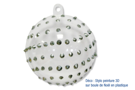 Rotuladores de pintura 3D - Plata brillante - 30 ml - Pintura y marcadores con purpurina – 10doigts.fr