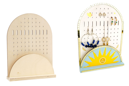 Wooden Earring Display Stand - 1 - Jewelry Boxes and Holders - 10doigts.com - Jewelry Boxes and Holders – 10doigts.fr