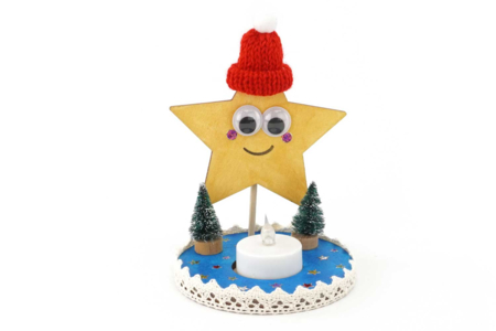 Wooden Star Candle Holders - 4 Pieces - 4 - Wood Candle Holders - 10doigts.com - Wood Candle Holders – 10doigts.fr