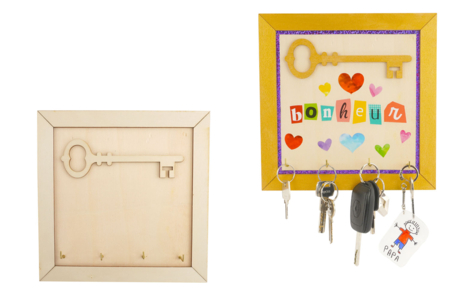 Wooden Key Wall Rack - 1 - Keychains and Key Holders for Dad - 10doigts.com - Keychains and Key Holders for Dad – 10doigts.fr