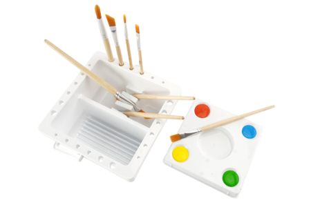 Brush Holder + Paint Palette - 3 - Palettes and Storage - 10doigts.com - Palettes and Storage – 10doigts.fr