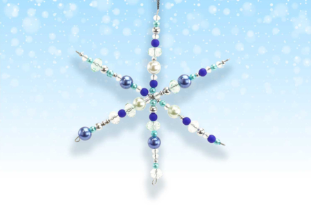 suspensión copo escarchado en perla - Kits listos para usar – 10doigts.fr