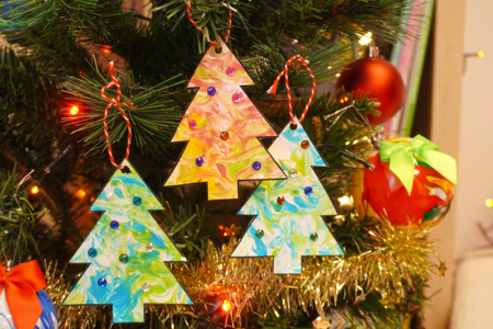 suspensión abeto espuma a rasurar - Actividades manuales decoraciones del árbol de Navidad – 10doigts.fr