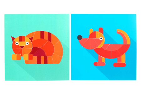 cuadro de animales en gomets - Kits creativos gomets – 10doigts.fr