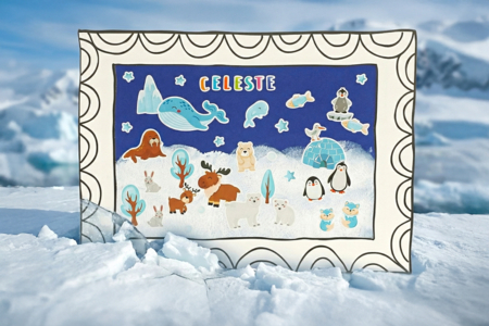 Balloon Painting and Stickers: The Ice Floe - 1 - Kids Crafts Winter - 10doigts.com - Kids Crafts Winter – 10doigts.fr