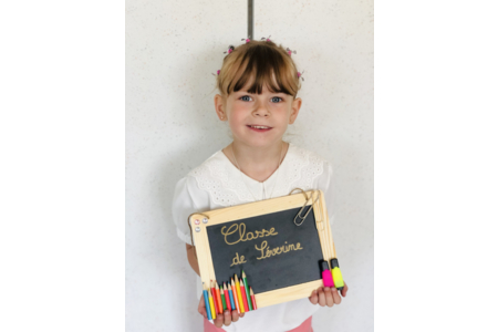 Cuadro regalo maestra niño - Tizas, pizarras, pizarrones – 10doigts.fr