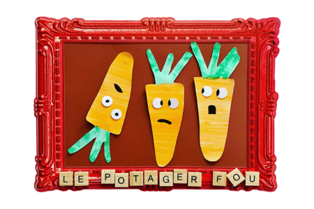 cuadro zanahorias enmarcado - Marcos de cartón – 10doigts.fr