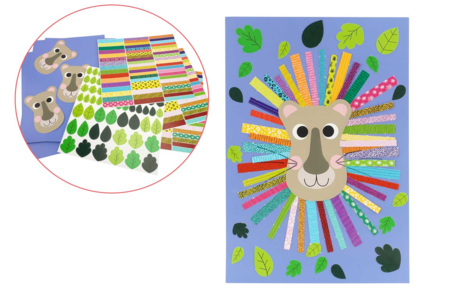 Lion Collage Boards - 4 Boards - 1 - Collage Activities - 10doigts.com - Collage Activities – 10doigts.fr