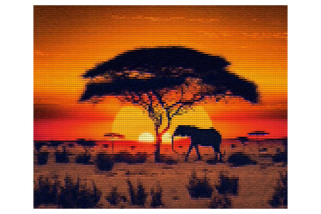 Diamond Painting Kit, Savanna - 40 x 50 cm - 2 - Diamond Painting: Complete Kit - 10doigts.com - Diamond Painting: Complete Kit – 10doigts.fr