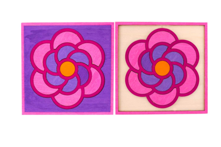 cuadro rompecabezas flores de madera - Puzzles – 10doigts.fr