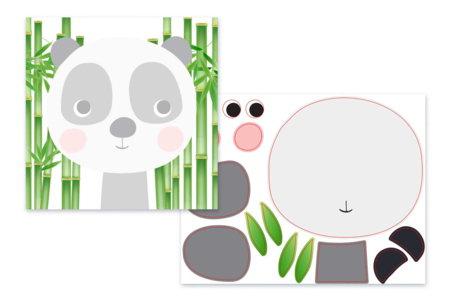 Cuadros animales de la jungla - panda - Kits educativos – 10doigts.fr