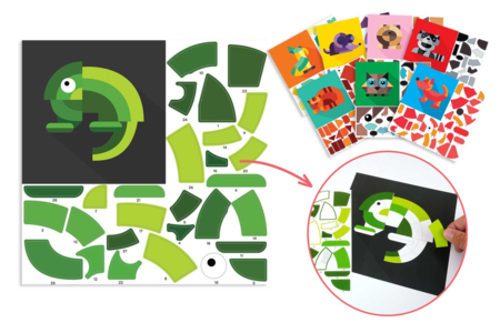 cuadros animales gommettes - Kits creativos gomets – 10doigts.fr