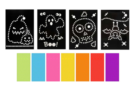 cuadros gommettes halloween - Kits creativos de Halloween – 10doigts.fr