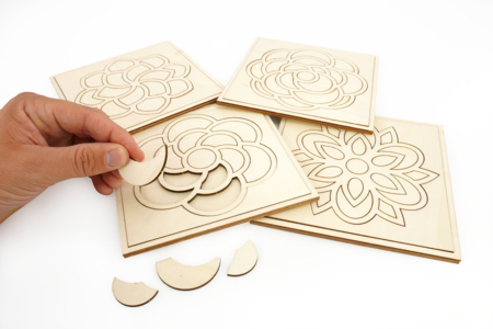 Cuadros rompecabezas flores de madera  - Puzzles – 10doigts.fr