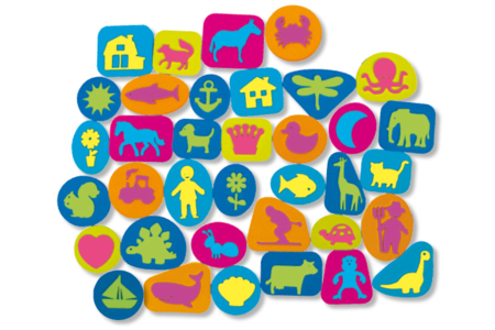 Maxi Foam Stamp Pack - 72 Assorted Patterns - 5 - Ink Pads and Paints - 10doigts.com - Ink Pads and Paints – 10doigts.fr