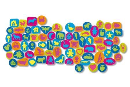 Maxi Foam Stamp Pack - 72 Assorted Patterns - 6 - Ink Pads and Paints - 10doigts.com - Ink Pads and Paints – 10doigts.fr