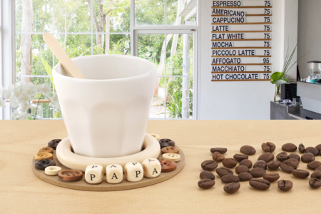 Ceramic Coffee Mugs - Set of 4 - Decorative Ceramic Supports – 10doigts.fr