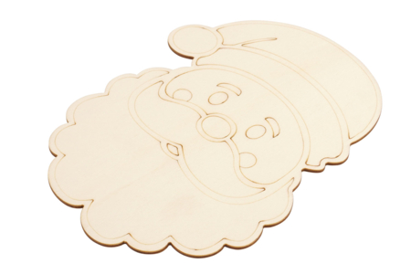 Cabeza de Papá Noel para decorar en madera grabada - Decoraciones de Navidad de madera – 10doigts.fr
