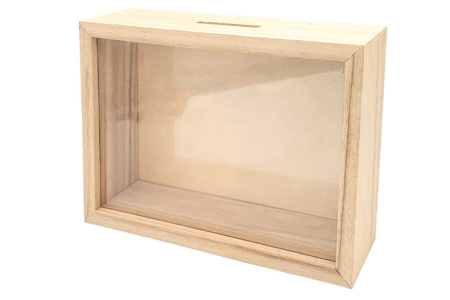 Hucha caja de madera - Objetos de madera para la oficina – 10doigts.fr