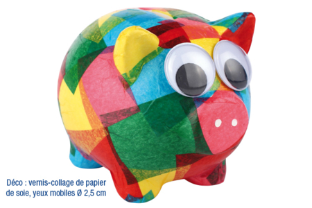 hucha cerdo en cerámica blanca - 10doigts.fr