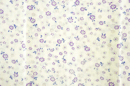 Printed Fabric Coupon with Purple Flowers - 43 x 53 cm - 3 - Fabric Coupons - 10doigts.com - Fabric Coupons – 10doigts.fr