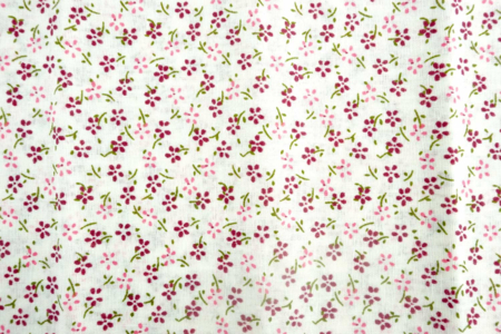 Red/Pink Floral Printed Fabric Remnant - 43 x 53 cm - 2 - Fabric Coupons - 10doigts.com - Fabric Coupons – 10doigts.fr
