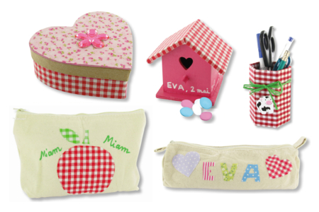 tissus adhesivos a cuadros rojos - Tissus adhesivos – 10doigts.fr