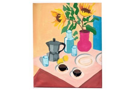 Paintable Printed Canvas - Breakfast - 3 - Paint by Numbers - 10doigts.com - Paint by Numbers – 10doigts.fr